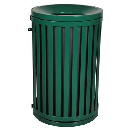 EX-CELL KAISER Ex-Cell Kaiser SCTP-40 HGR 45 Gallon Streetscape Classic Outdoor Trash Receptacle with Swing Door; Hunter Green SCTP-40 HGR